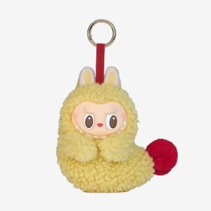 Deep fried shrimp Labubu earphones pocket keychain.